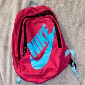 Pink & blue Nike backpack